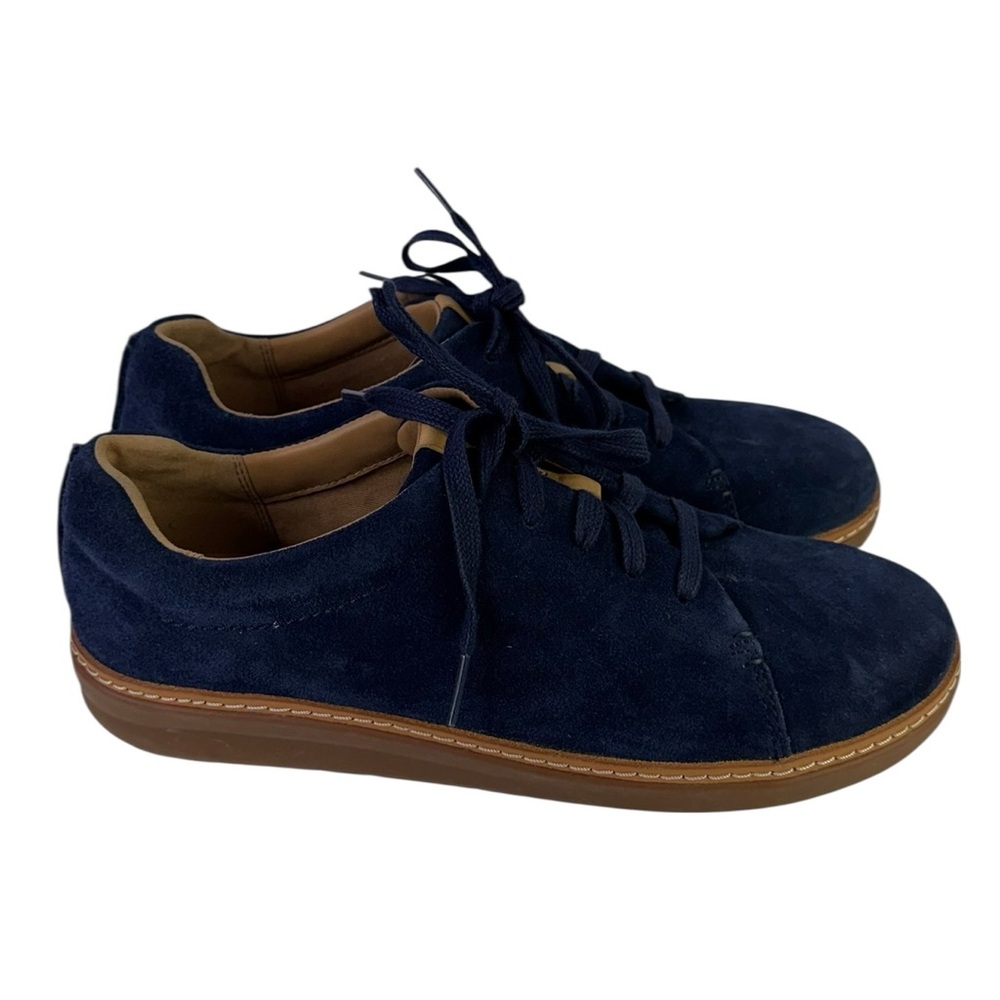 Blue Suede Velvet Clark’s Sneakers Size 10 New - Picture 1 of 6